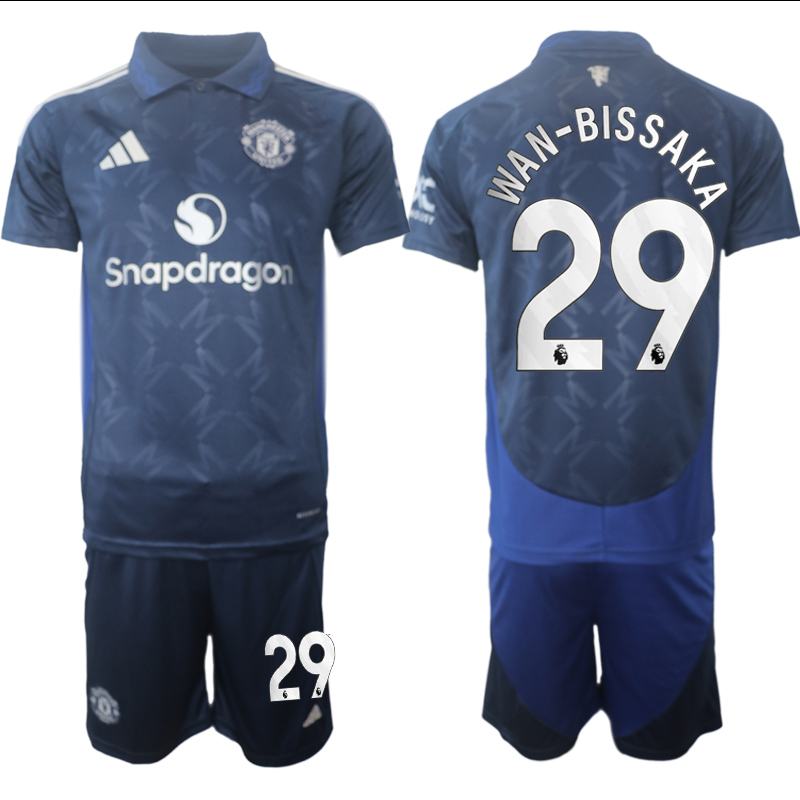 Men 2024-2025 Club Manchester United away blue #29 Soccer Jersey->manchester united jersey->Soccer Club Jersey